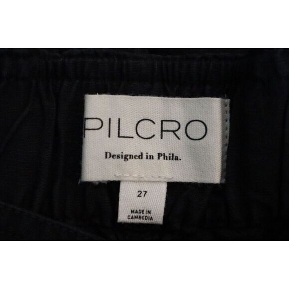 Pilcro x Anthropologie OB1859754 Women Sz 27 Black Boot Tuck Parachute Pants - Picture 3 of 14